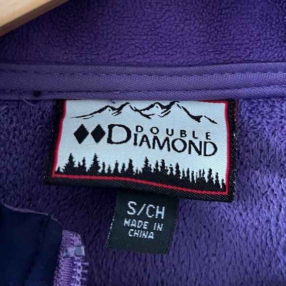 Double Diamond Softshell Plum Purple Fleece Jacket Women’s Small - Picture 5 of 12